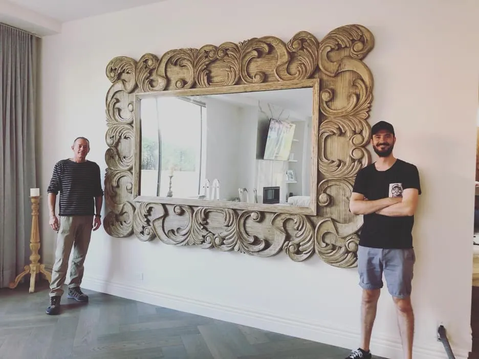Hanging heavy mirror securely on wall